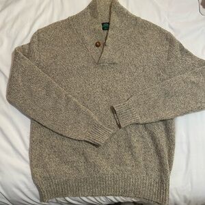 REI Rag Wool Sweater With Shawl Collar